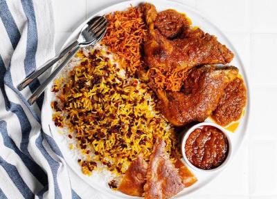 طرز تهیه زرشک پلو با مرغ همراه سس پرتقالی